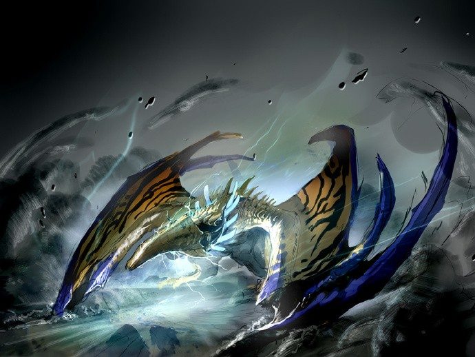 霸气煌雷龙与锁刃龙!《怪物猎人:荒野》设计草图公开(图2) 霸气煌雷龙与锁刃龙!《怪物猎人:荒野》设计草图公开