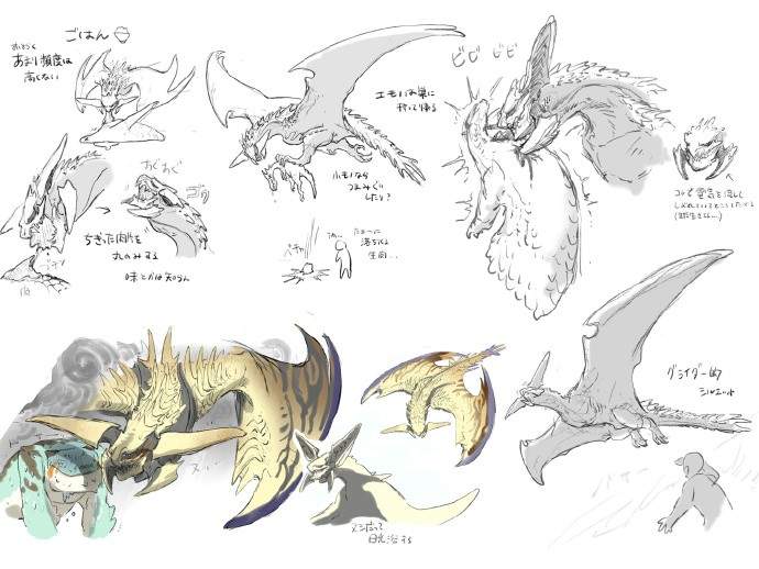 霸气煌雷龙与锁刃龙!《怪物猎人:荒野》设计草图公开(图7) 霸气煌雷龙与锁刃龙!《怪物猎人:荒野》设计草图公开
