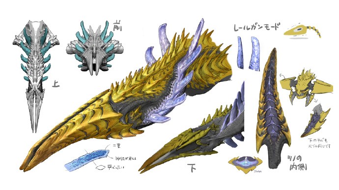 霸气煌雷龙与锁刃龙!《怪物猎人:荒野》设计草图公开(图8) 霸气煌雷龙与锁刃龙!《怪物猎人:荒野》设计草图公开