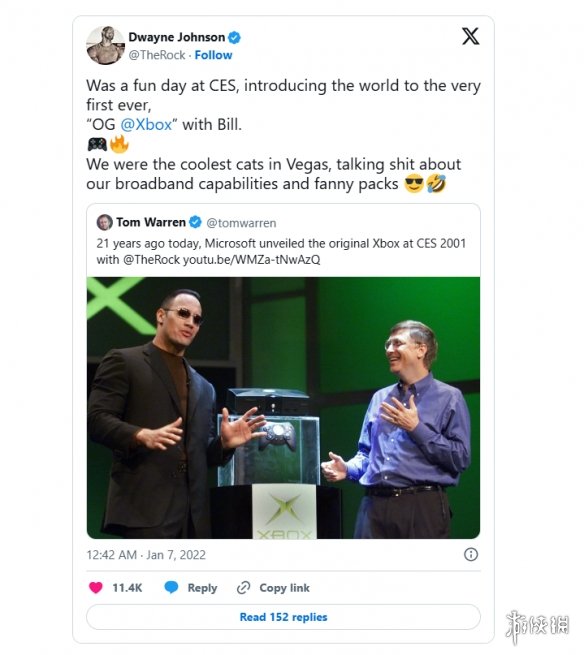 原版Xbox发布25周年!重温盖茨与巨石强森的经典时刻(图2) 游侠网2