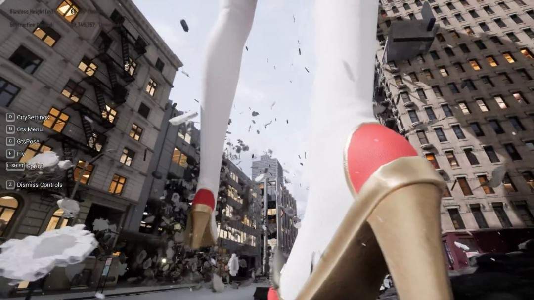 《女巨人游乐场》更新圣诞造型 白袜红高根践踏城市