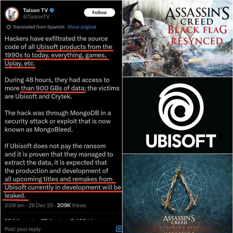 《看门狗》成真!育碧遭黑客攻击偷走900G数据 包含Uplay平台(图2) 《看门狗》成真!育碧遭黑客攻击偷走900G数据 包含Uplay平台