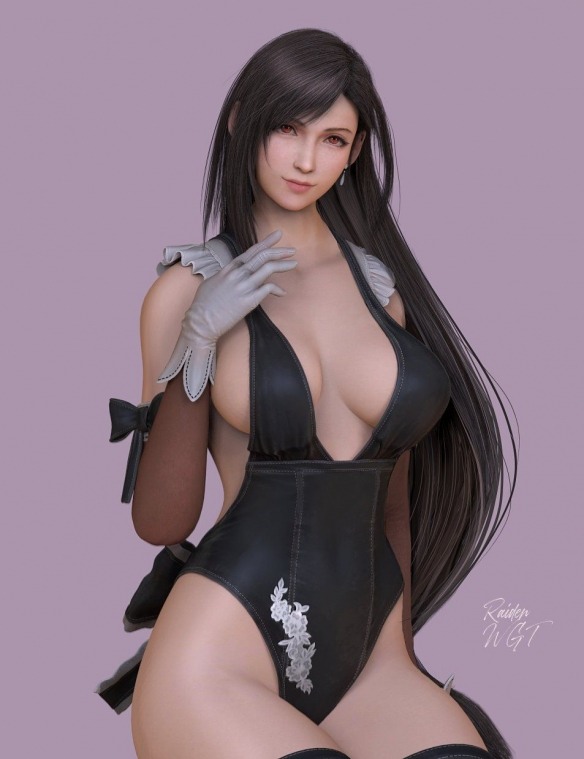 旁边没人的时候再看!《最终幻想7》蒂法全新3D美图赏(图1) 游侠网1