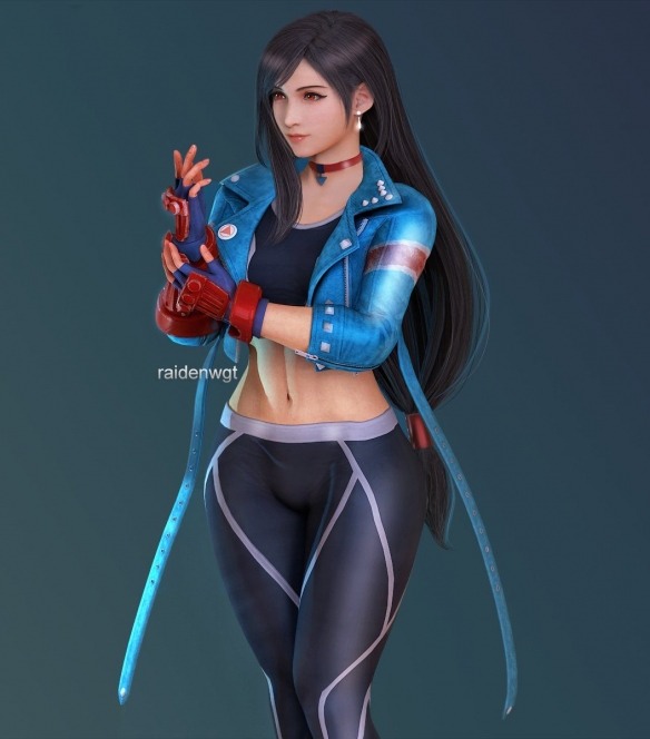 旁边没人的时候再看!《最终幻想7》蒂法全新3D美图赏(图5) 游侠网5