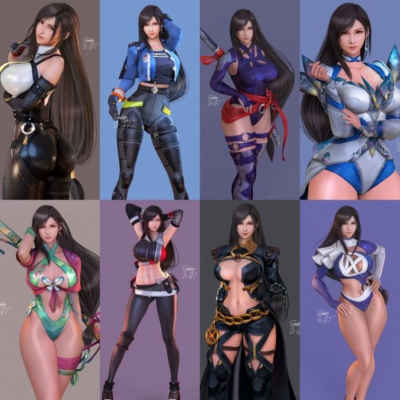 旁边没人的时候再看!《最终幻想7》蒂法全新3D美图赏(图6) 游侠网6