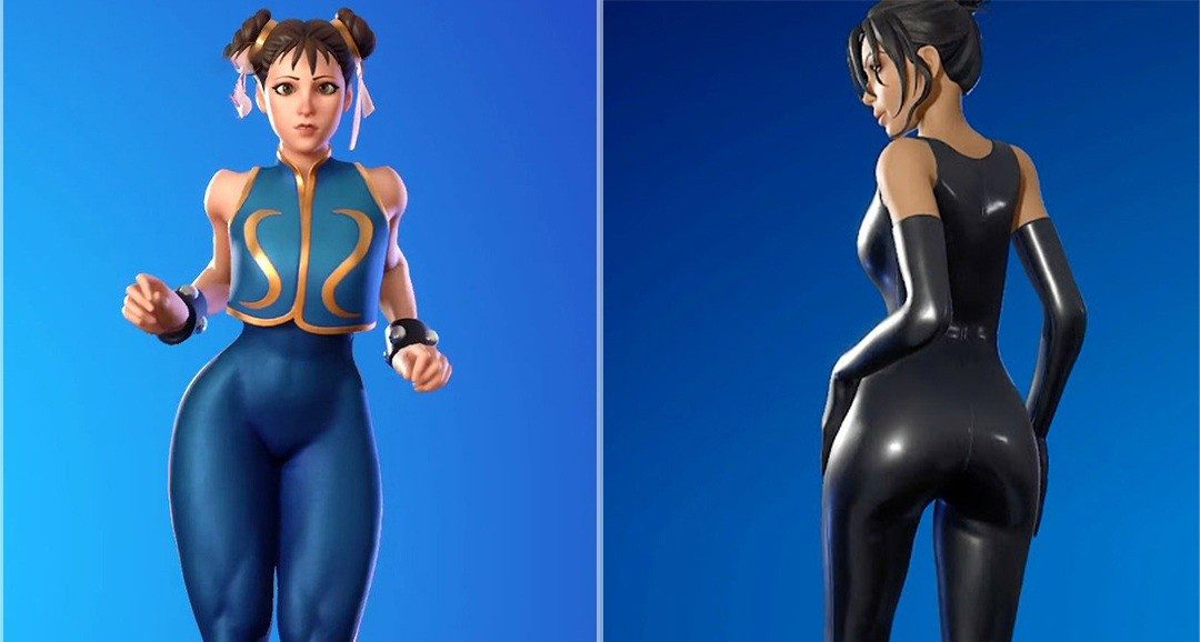 《堡垒之夜》性感翘臀皮肤对比:天然身材VS整形(图1) 《堡垒之夜》性感翘臀皮肤对比:天然身材VS整形