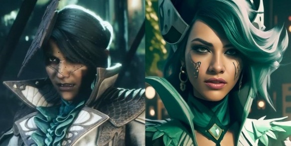 玩家AI爆改《龙腾世纪4》丑女角色:大妈变美女!(图2) 游侠网2