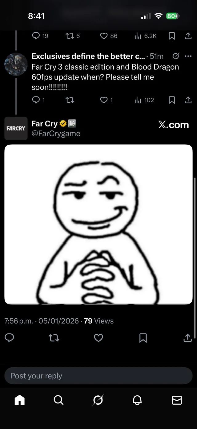 终于等到了?育碧暗示将推出《孤岛惊魂3》60帧更新(图2) 游侠网2