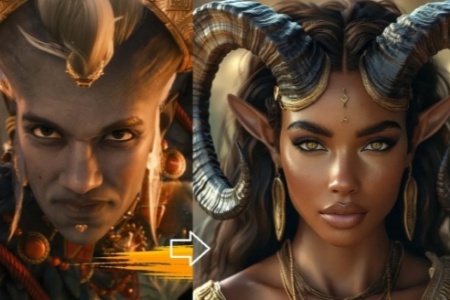 玩家AI爆改《龙腾世纪4》丑女角色：大妈变美女！