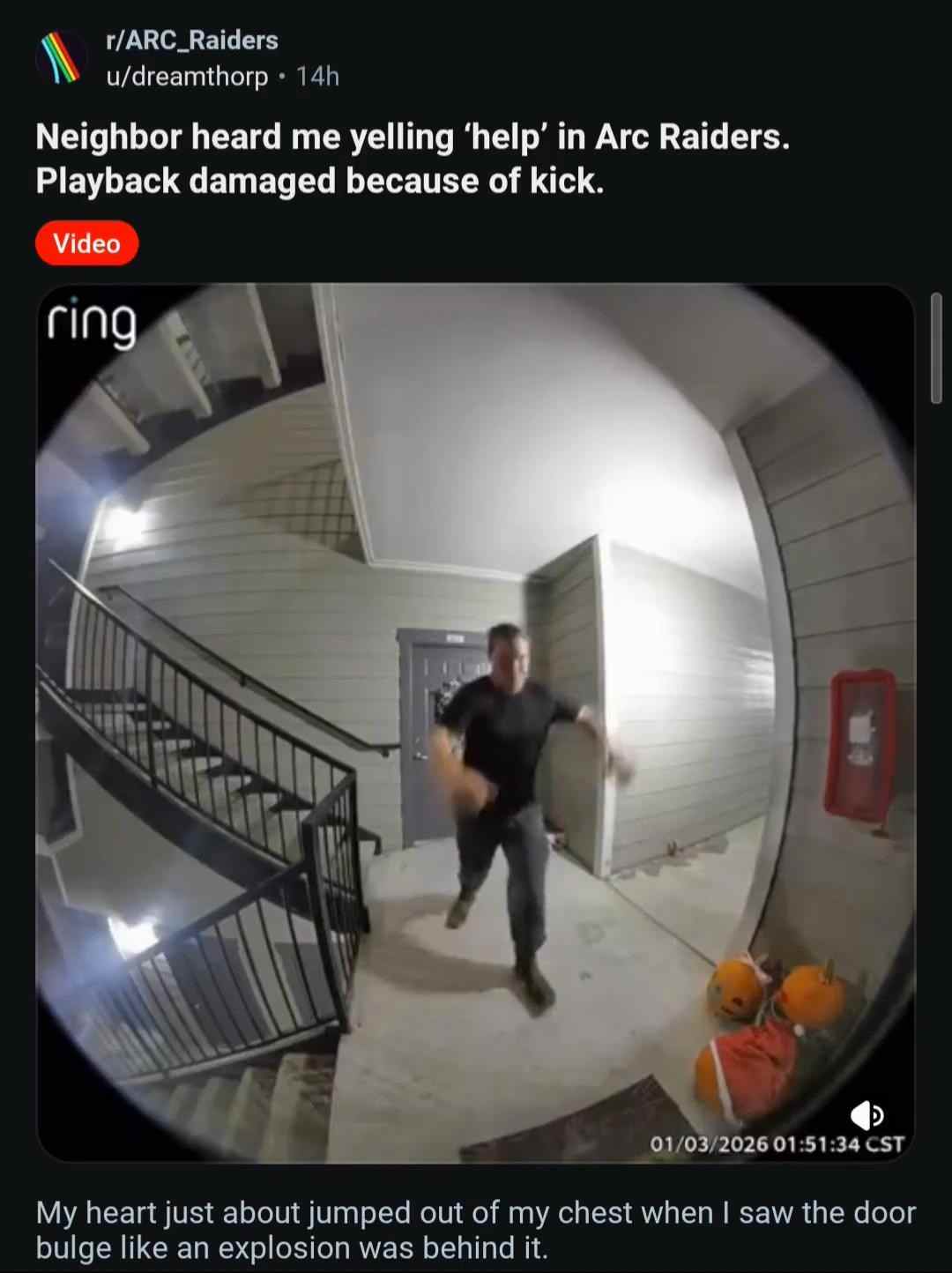 玩《ARC Raiders》太投入喊救命 热心邻居破门救援