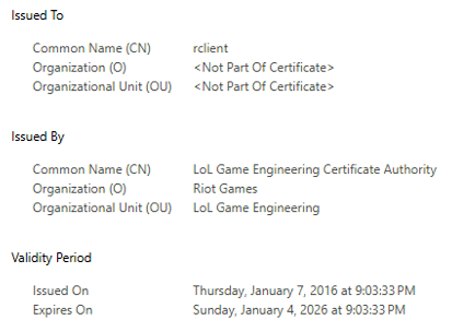 《英雄联盟》全区临时停机维护 原因或为安全证书到期
