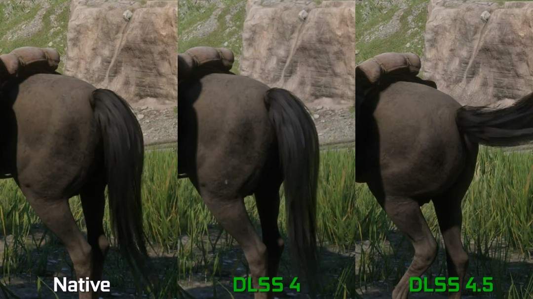 《荒野大镖客2》DLSS 4.5测试 质量模式画质甚至超过了原生分辨率(图3) 《荒野大镖客2》DLSS 4.5测试 质量模式画质甚至超过了原生分辨率