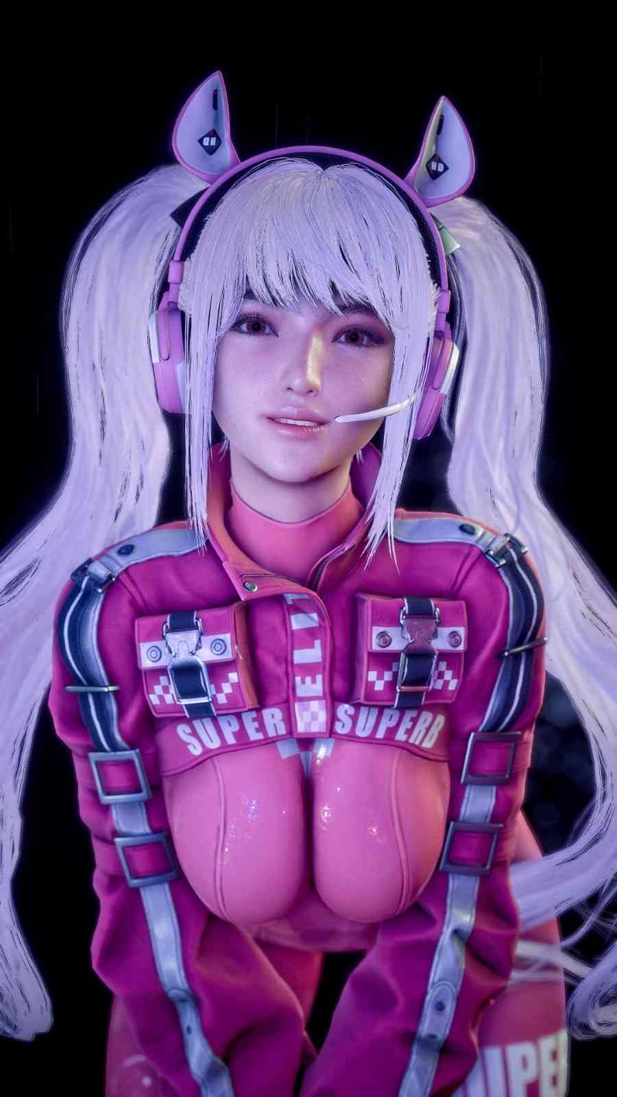 粉色连体服翘臀超性感！国外博主《剑星》伊芙新3D图