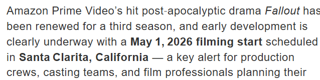 《辐射》真人剧第三季确定5月1日开拍 故事将连接《辐射5》(图2) 《辐射》真人剧第三季确定5月1日开拍 故事将连接《辐射5》