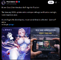 《棕色尘埃2》将推年龄验证功能:每年需自主验证一次(图2) 游侠网2