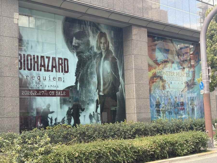 《生化危机9：安魂曲》巨幅海报亮相卡普空总部大楼