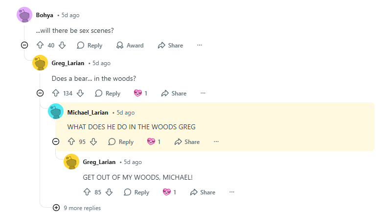 搞黄色是传统!拉瑞安间接确认《神界》将包含成人内容(图2) 搞黄色是传统!拉瑞安间接确认《神界》将包含成人内容