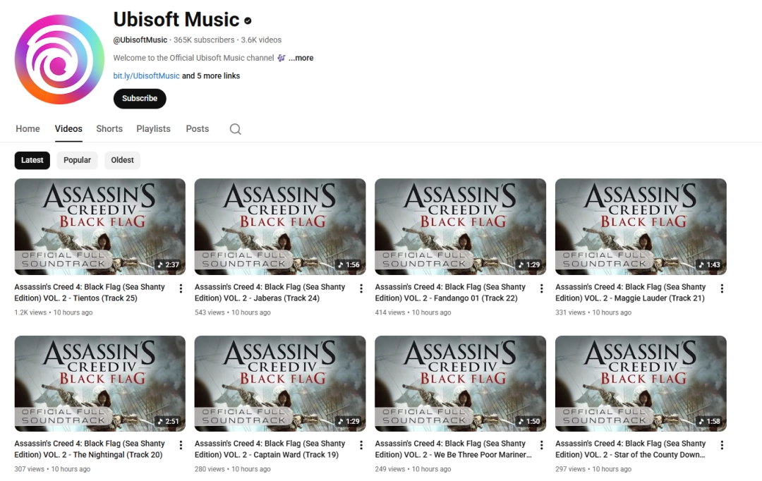 重制信号？育碧重新上传《刺客信条4：黑旗》音乐原声带