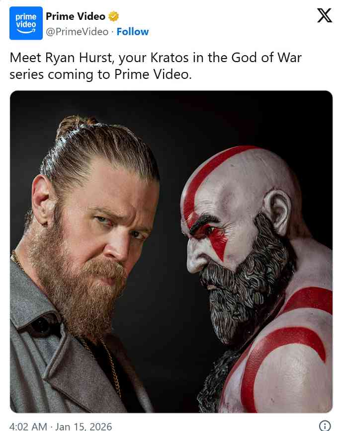 《战神》真人剧奎爷演员官宣 《战神5》雷神托尔配音演员担任