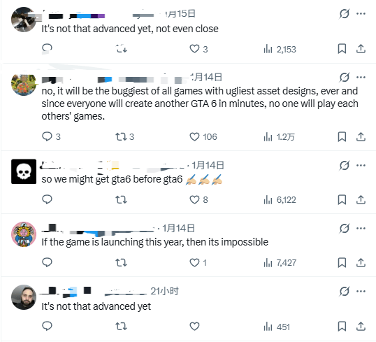 马斯克：AI或将让任何人在几分钟内生成《GTA6》