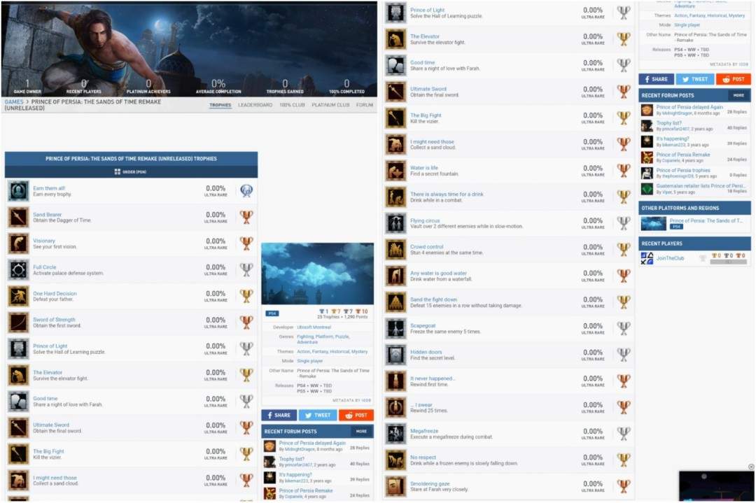 今天发售？ 《波斯王子：时之砂》重制版网页更新显端倪
