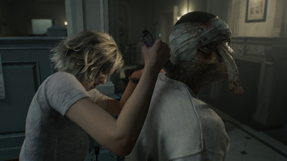 《生化危机9:安魂曲》全新4K截图:里昂电锯穿膛丧尸(图8) 游侠网8