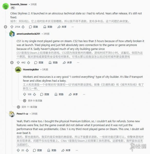 Reddit热议最冤种全价游戏 《赛博朋克2077》高票当选(图4) 游侠网4